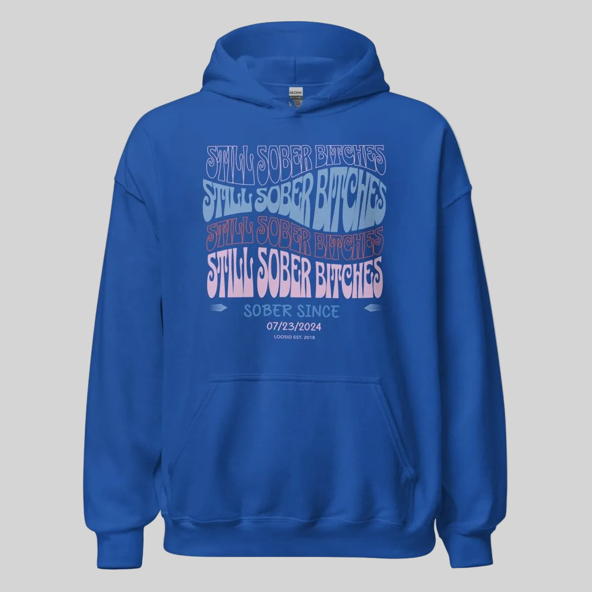 Still Sober B Custom Sobriety Date Recovery Hoodie packaging detail (view 28)