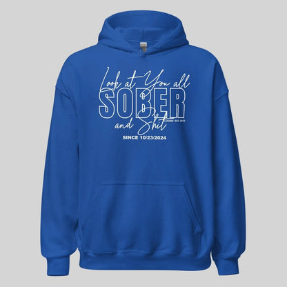 Look at You Sober and Sh*t Recovery Hoodie graphic detail (view 34)