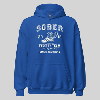 Sober Varsity Team Recovery Hoodie graphic detail (view 34)