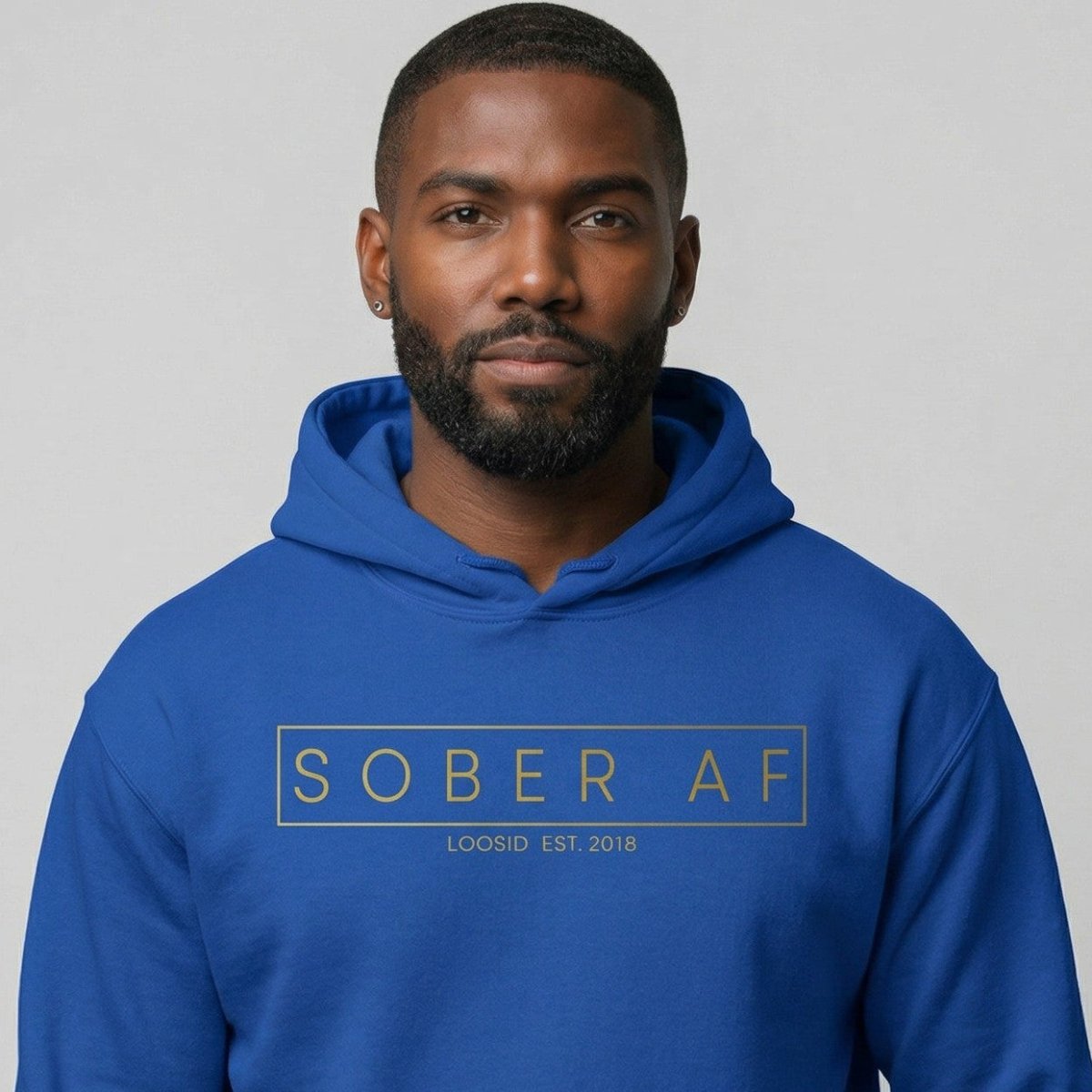 Sober AF Recovery Hoodie back view (view 7)