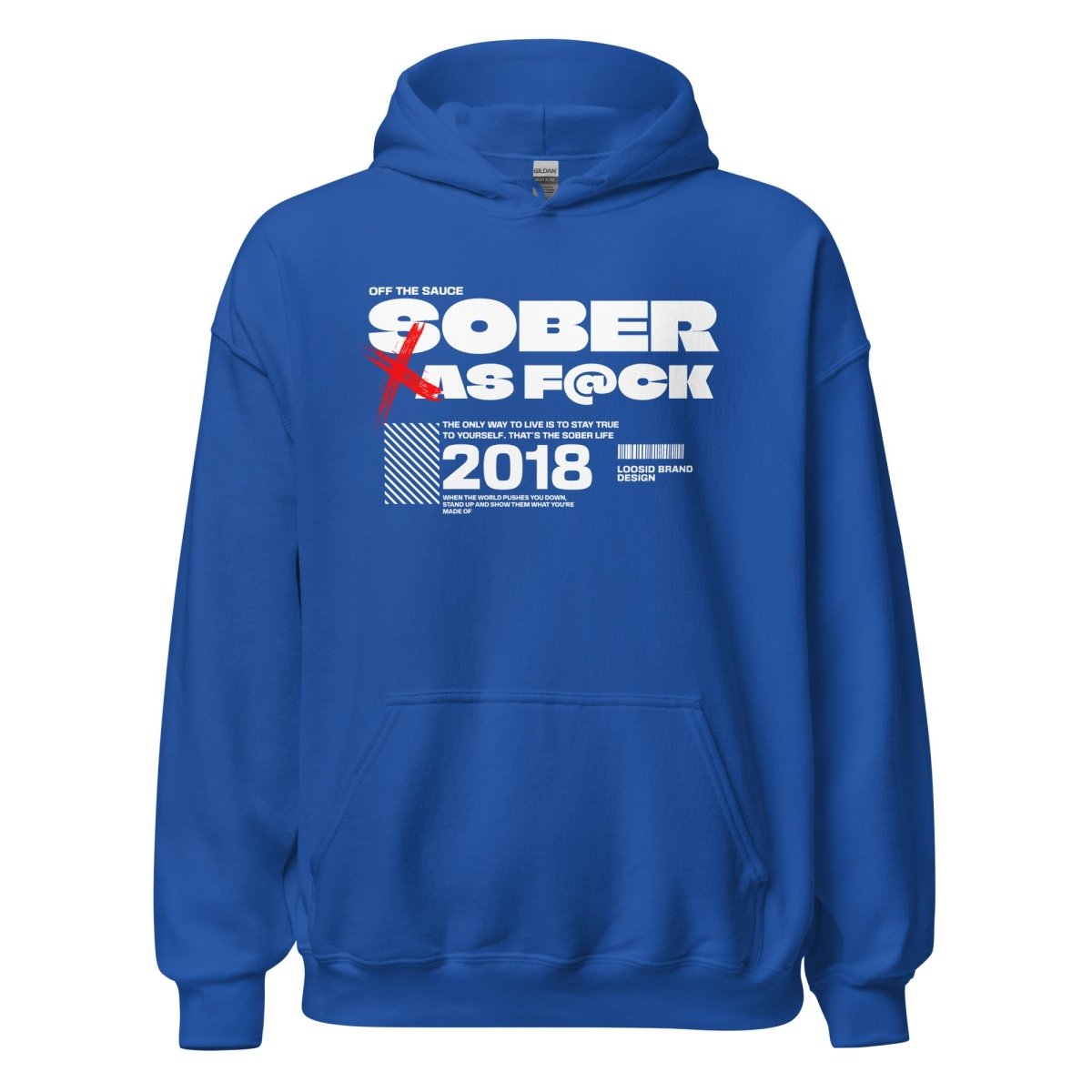 Sober As F*ck Recovery Hoodie side view (view 26)