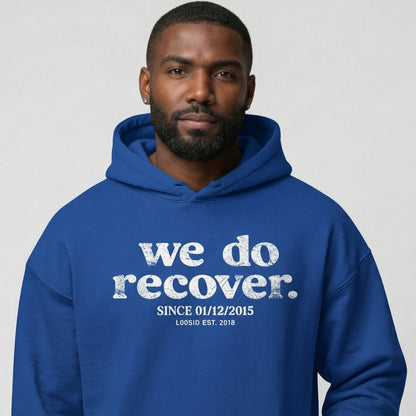We Do Recover Men's Sober Recovery Hoodie featuring the design (view 21)