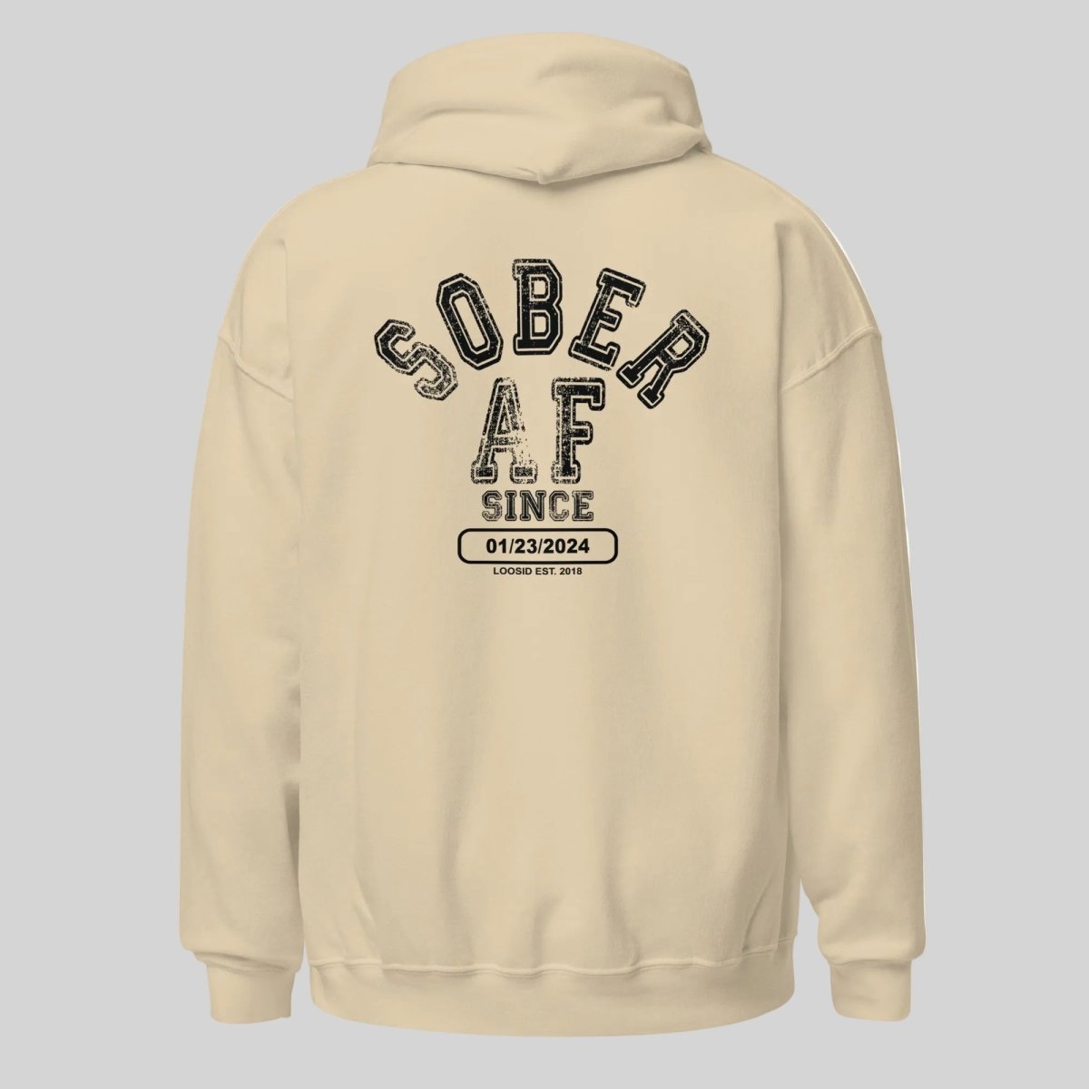 Sober AF Recovery Hoodie packaging detail (view 38)