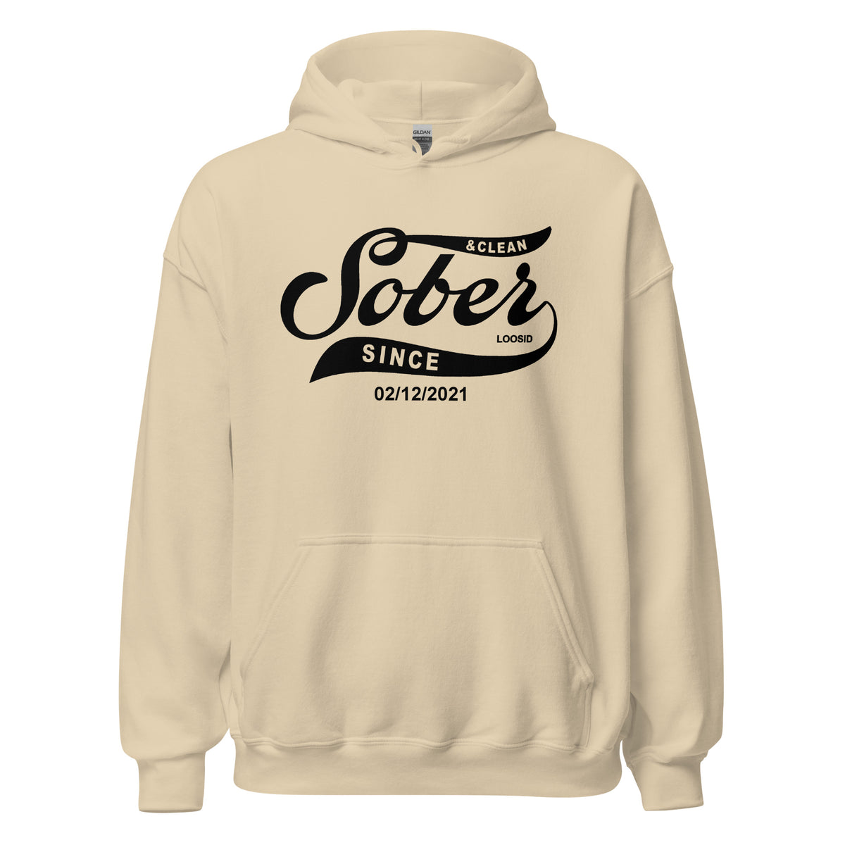 Recovery hoodie for honoring sobriety with confidence