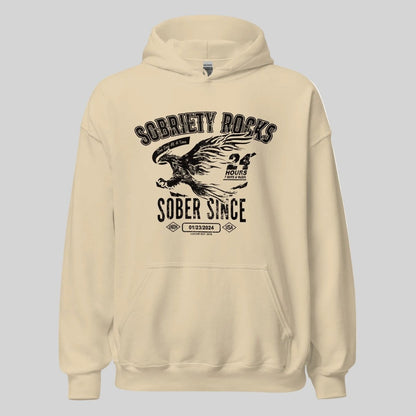 Sober Since Recovery Hoodie side view (view 36)