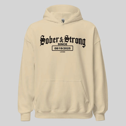 Sober & Strong Old School Recovery Hoodie product photo (view 30)
