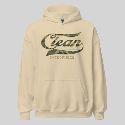 Clean Since Camo Recovery Hoodie flat lay styled image (view 23)
