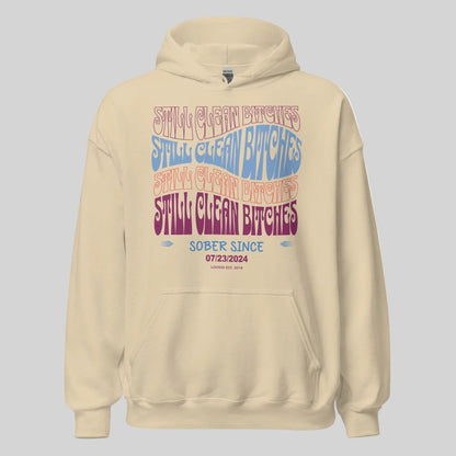 Still Clean B Custom Recovery Date Recovery Hoodie back view (view 17)