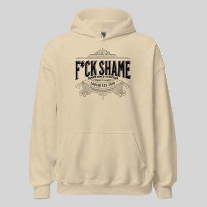 F*ck Shame Recovery Hoodie flat lay styled image (view 33)