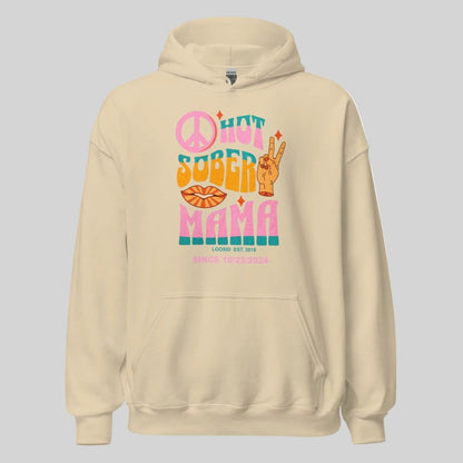 Hot Sober Mama Recovery Hoodie featuring the design (view 31)