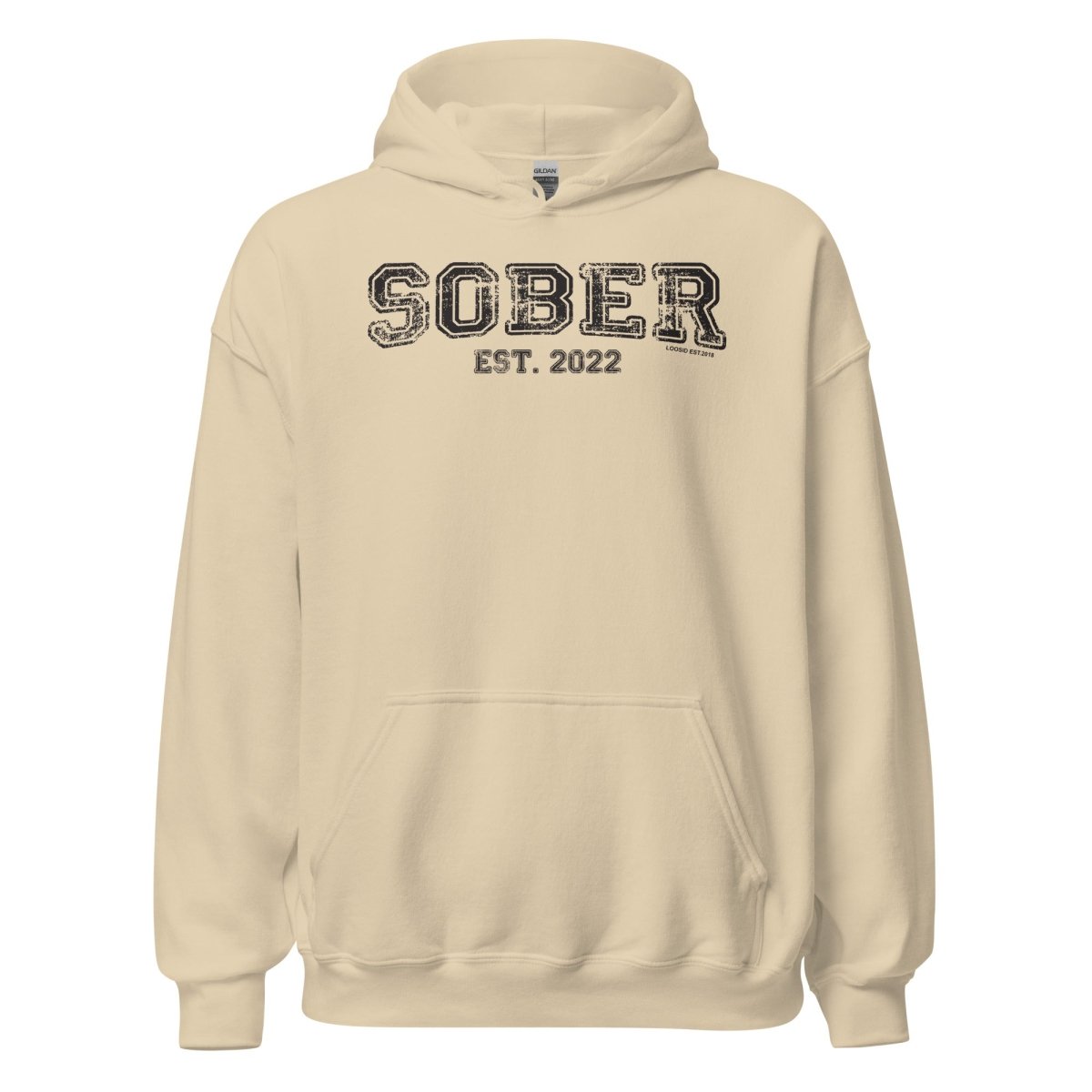 Sober Est. Hoodie w Personalized Sobriety Year Recovery Hoodie side view (view 26)