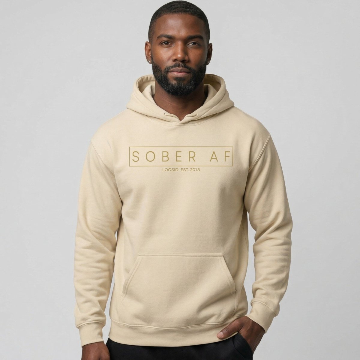 Sober AF Recovery Hoodie back view (view 17)