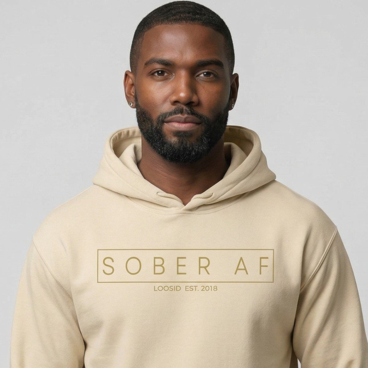 Sober AF Recovery Hoodie side view (view 16)