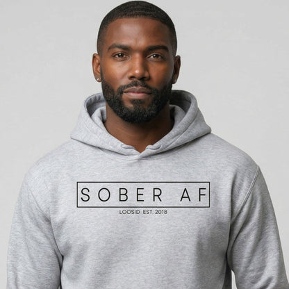 Loosid Sober AF Recovery Hoodie featuring the design