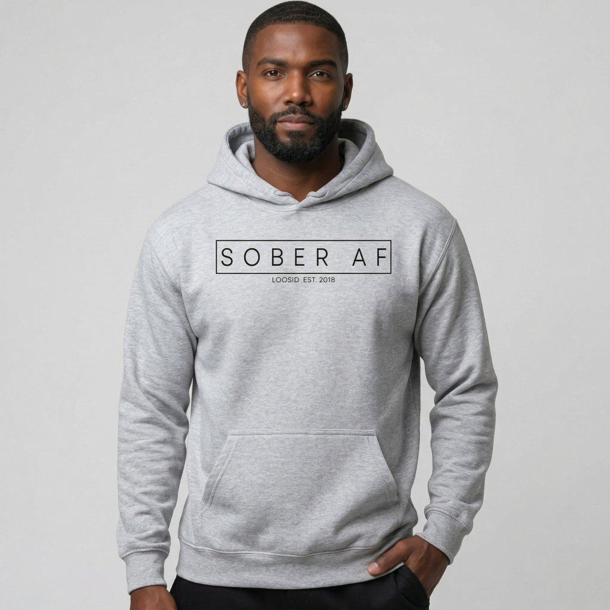 Sober AF Recovery Hoodie graphic detail (view 4)
