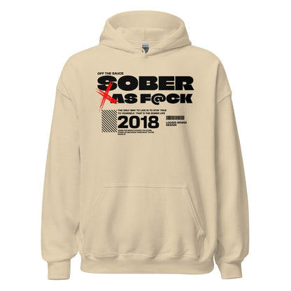 Sober As F*ck Recovery Hoodie featuring the design (view 11)