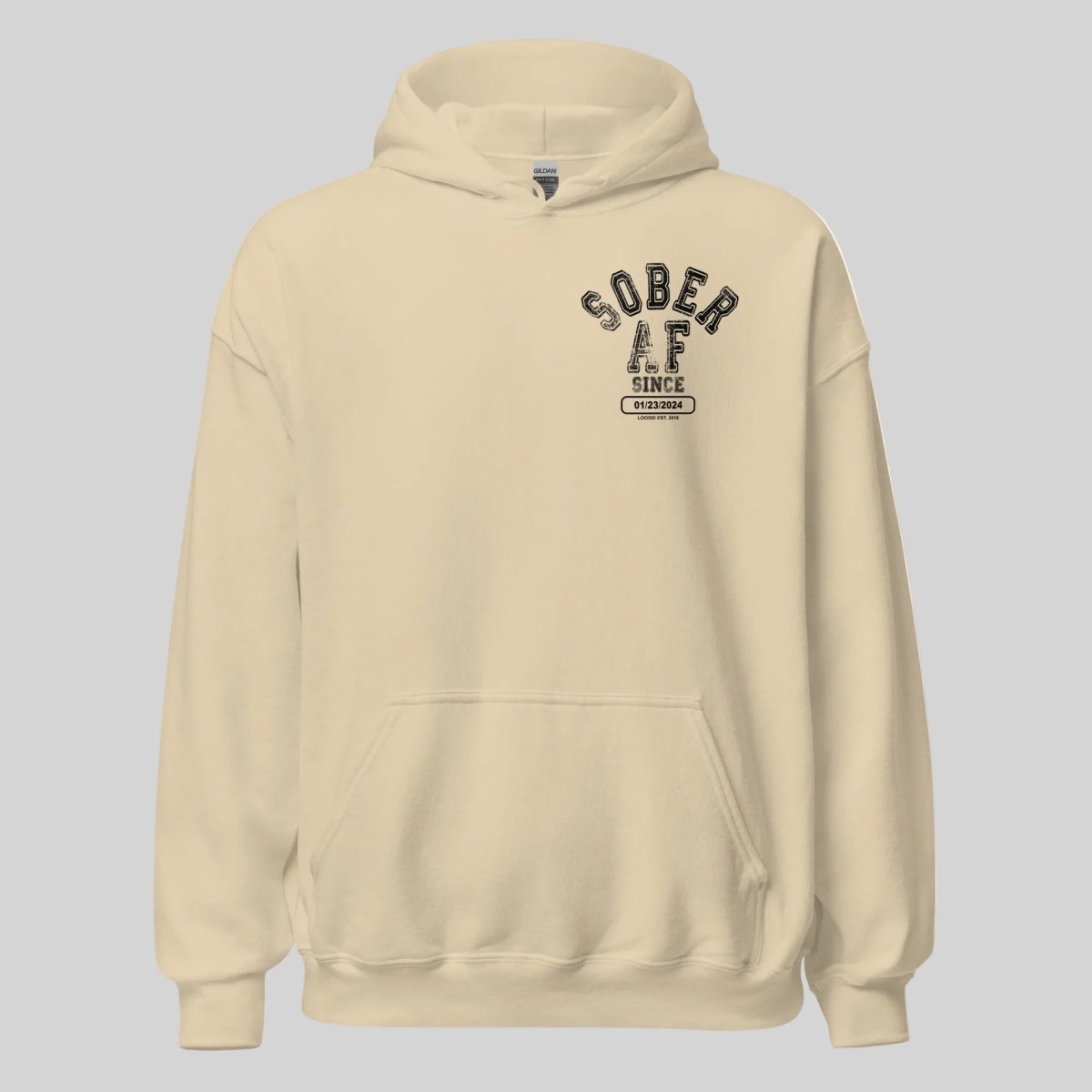 Sober AF Recovery Hoodie side view (view 36)