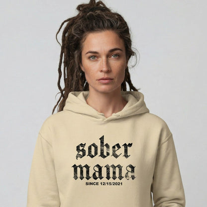 Sober Mama Recovery Hoodie back view (view 27)