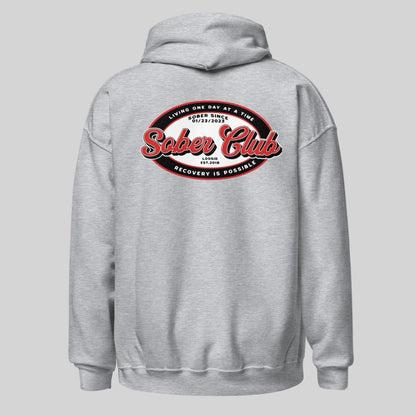 Sober Club Badge Recovery Hoodie side view (view 16)