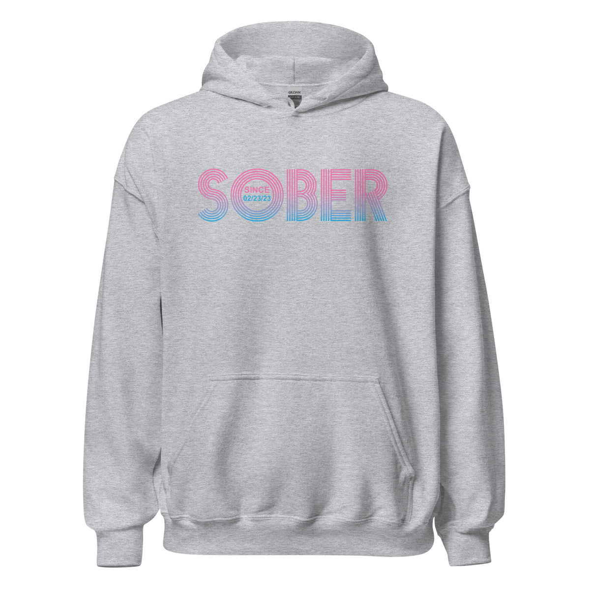 Retro-inspired Recovery Hoodie with bold lettering and date