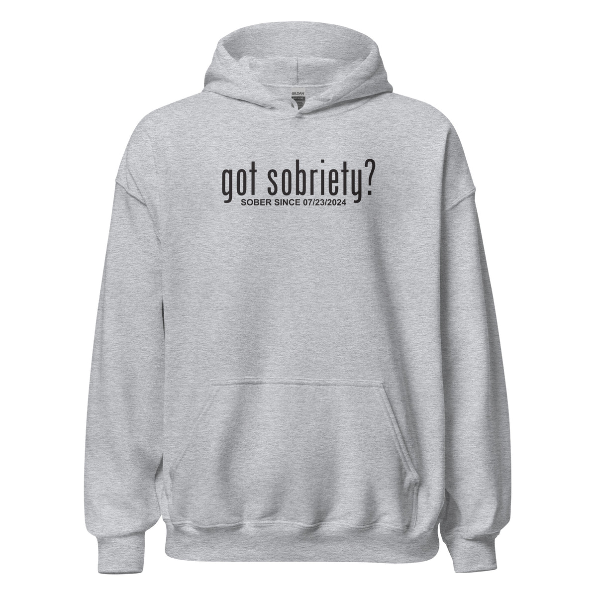 Minimalist Recovery Hoodie designed for pride in recovery