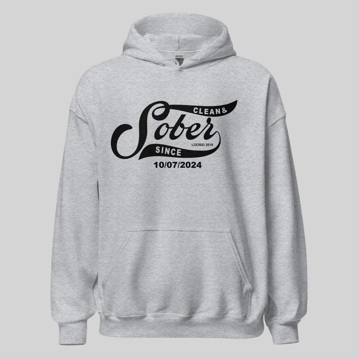 Sober Since Recovery Hoodie lifestyle view (view 35)