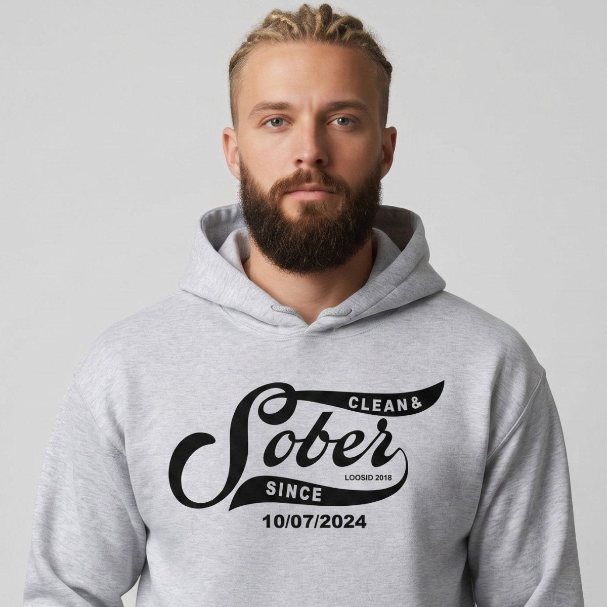 Sober Since Recovery Hoodie lifestyle view (view 15)