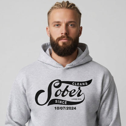 Sober Since Recovery Hoodie lifestyle view (view 15)