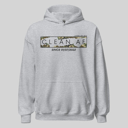 Clean AF Camo Recovery Hoodie back view (view 17)