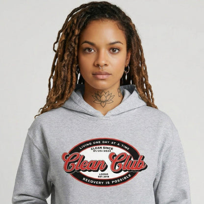 Loosid Clean Club Badge Recovery Hoodie featuring the design