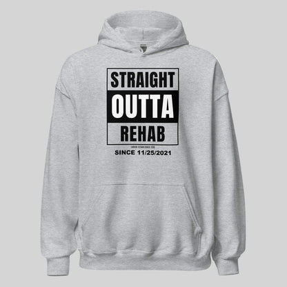 Straight Outta Rehab Recovery Hoodie featuring the design (view 21)