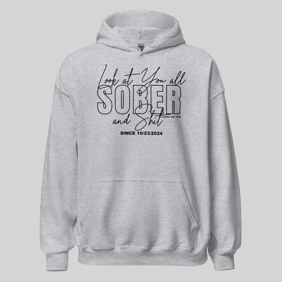 Look at You Sober Recovery Hoodie side view (view 26)