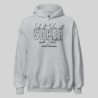 Look at You Sober Recovery Hoodie side view (view 26)
