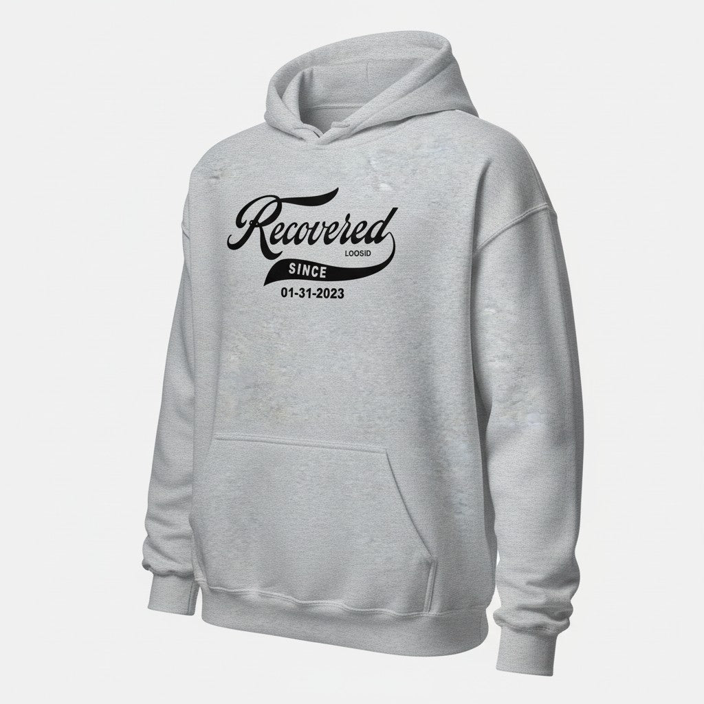 Recovered Since Recovery Hoodie graphic detail (view 4)