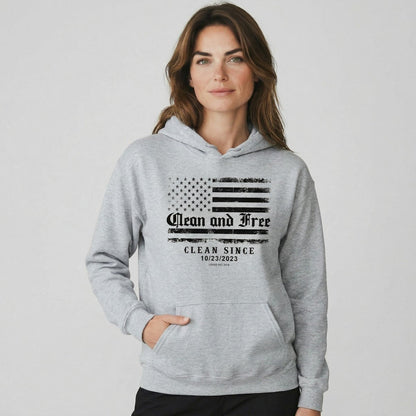 Clean and Free Custom Recovery Date Recovery Hoodie product photo (view 20)