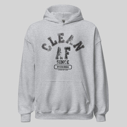 Clean AF Since Recovery Hoodie fit detail (view 29)