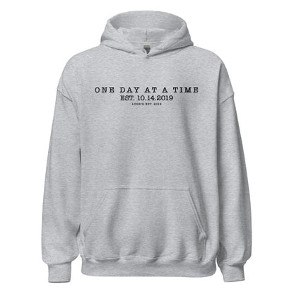 One Day At a Time Recovery Hoodie lifestyle view (view 5)