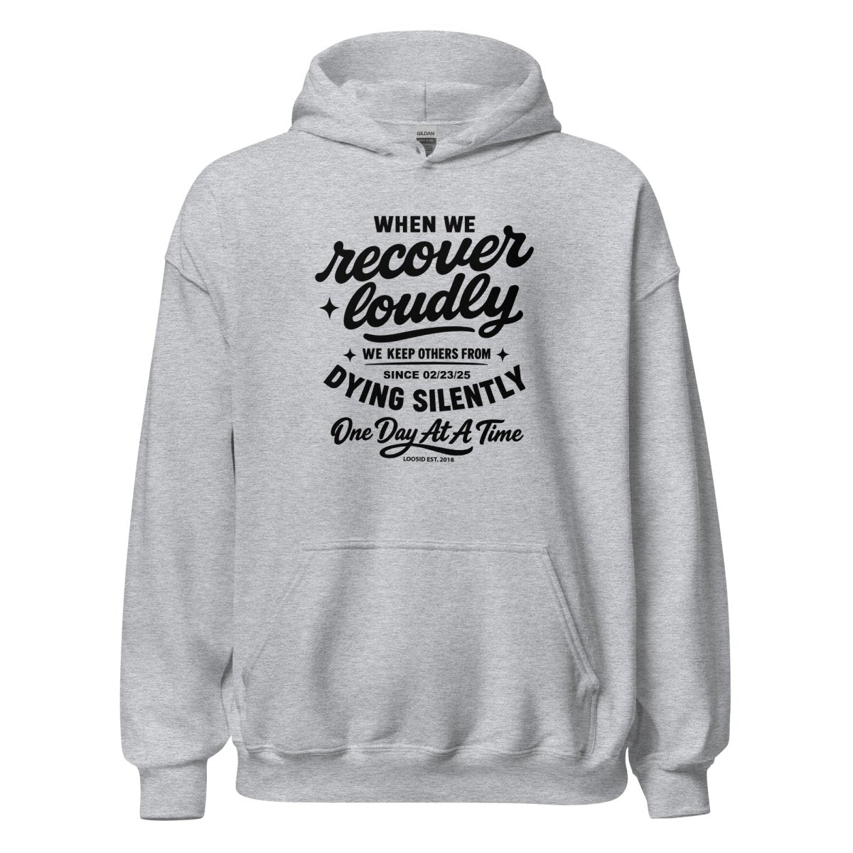 When we recover loudly Recovery Hoodie product photo (view 20)