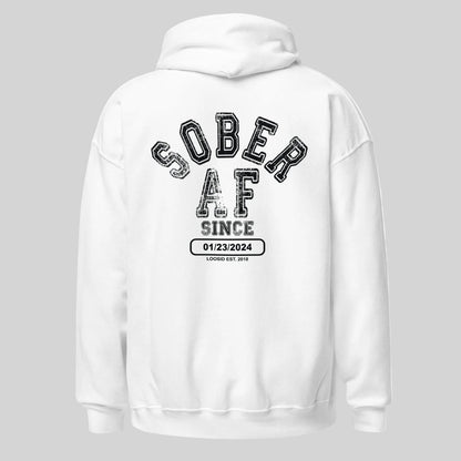 Sober AF Recovery Hoodie graphic detail (view 34)