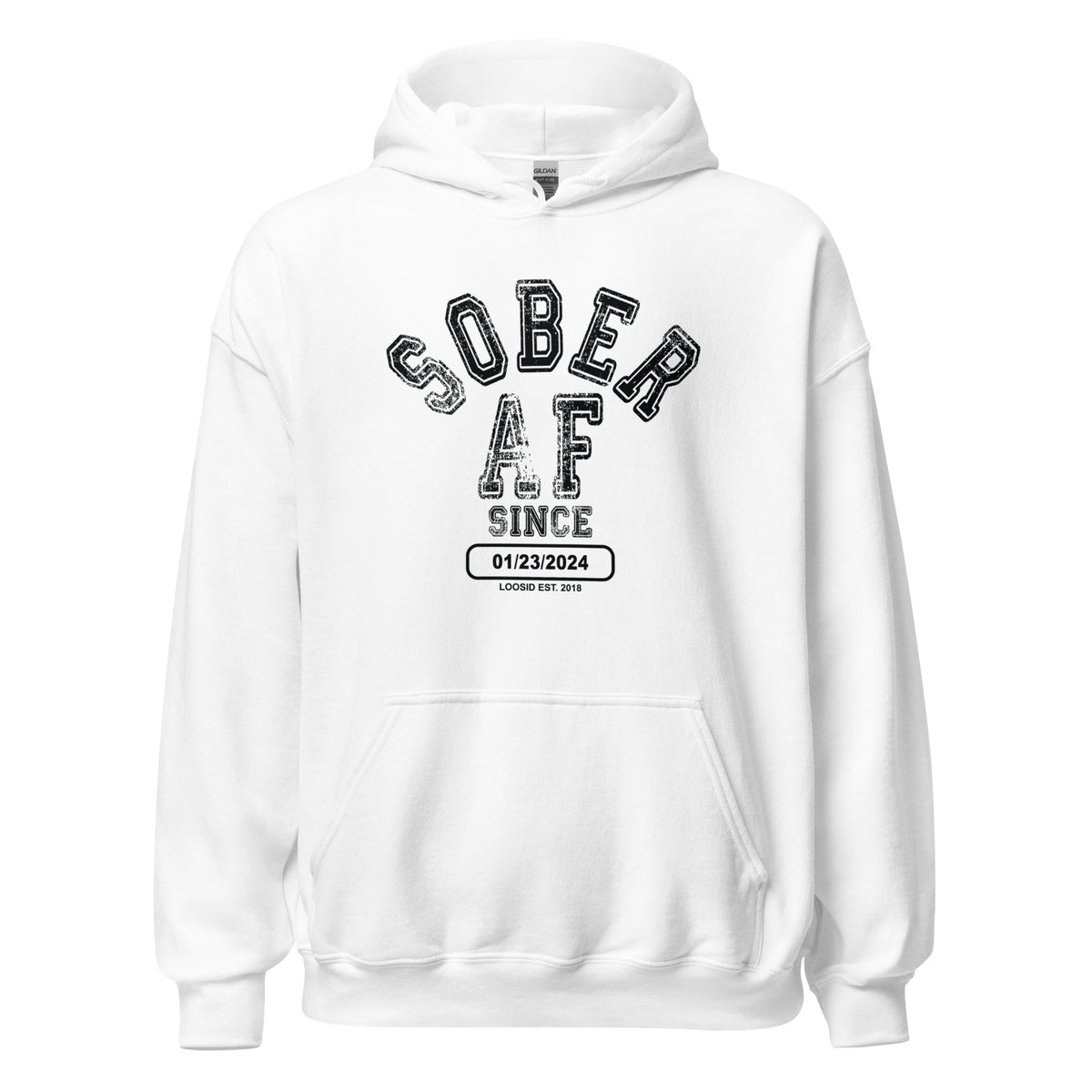 Durable Recovery Hoodie with pouch pocket and lined hood