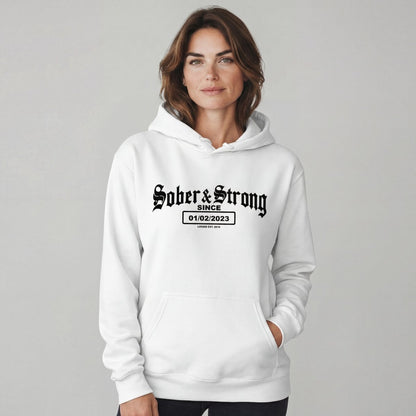 Old School Sober Recovery Hoodie lifestyle view (view 25)