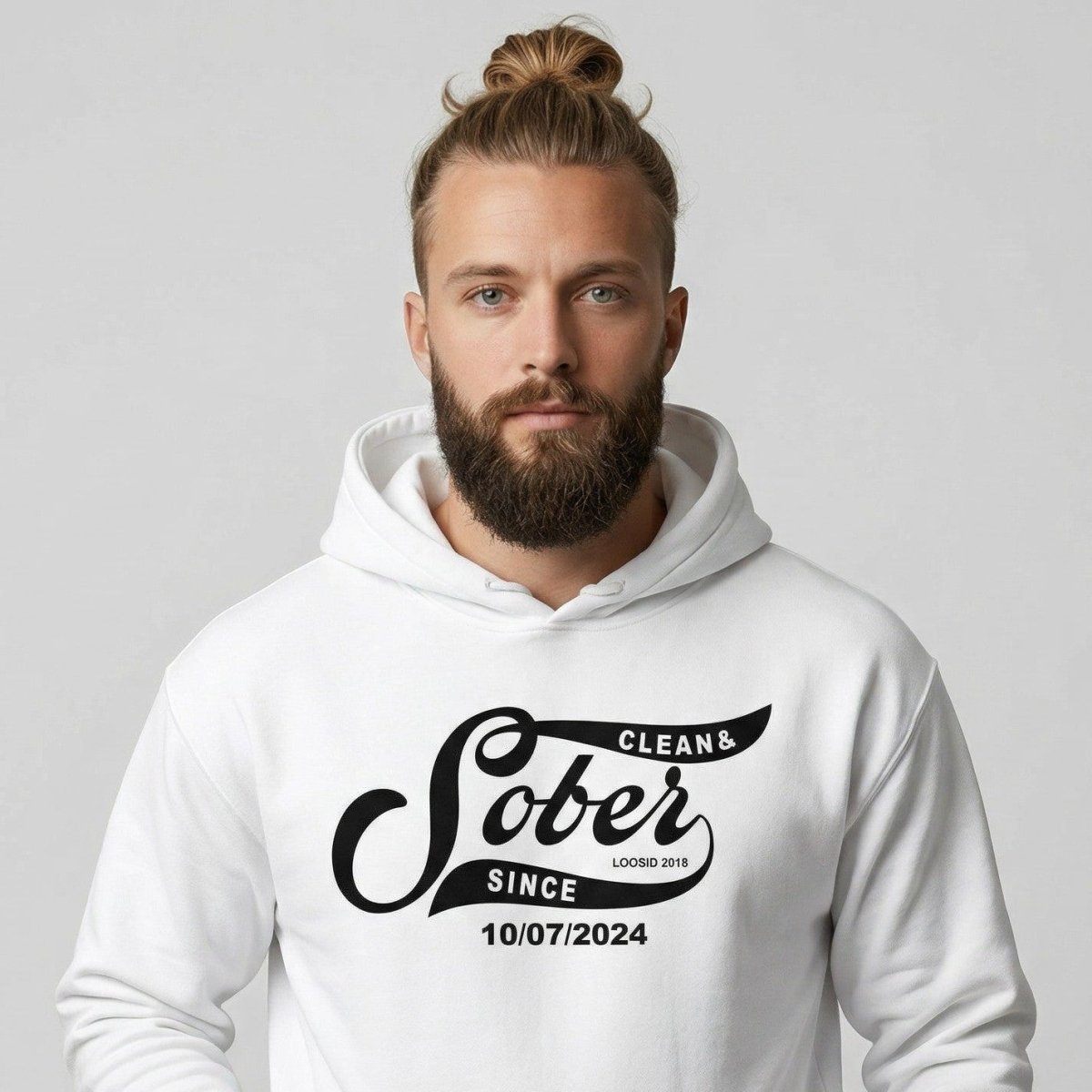 Sober Since Recovery Hoodie lifestyle view (view 35)