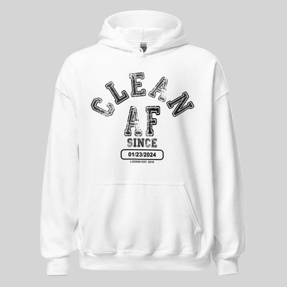 Clean AF Since Recovery Hoodie side view (view 26)