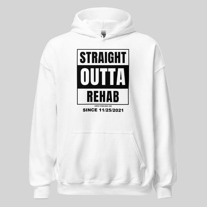 Straight Outta Rehab Recovery Hoodie back view (view 17)