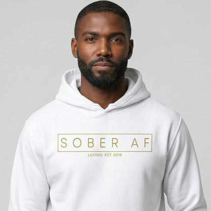 Sober AF Recovery Hoodie fit detail (view 19)