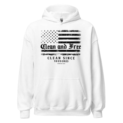 Clean and Free Custom Recovery Date Recovery Hoodie back view (view 27)