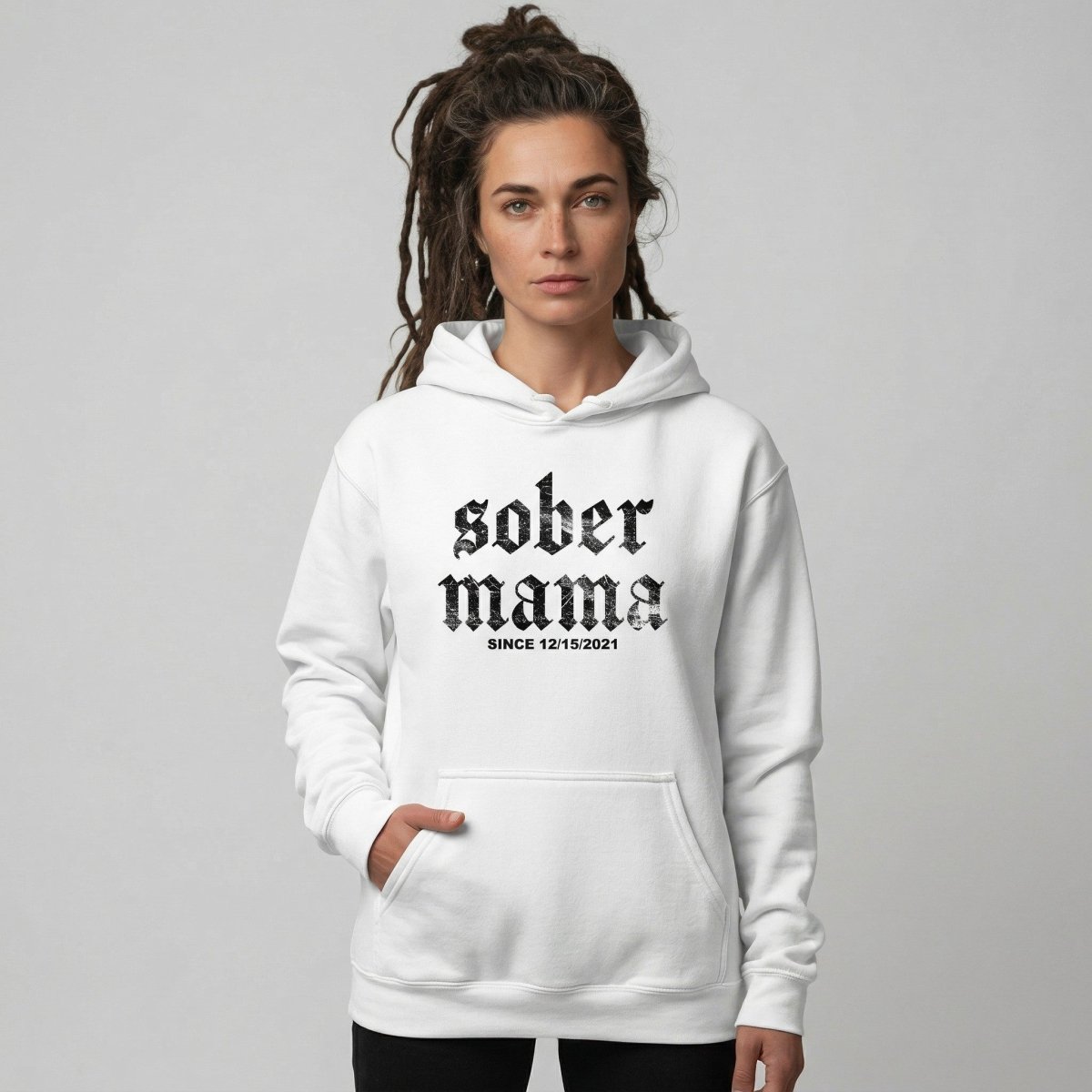 Sober Mama Recovery Hoodie side view (view 16)