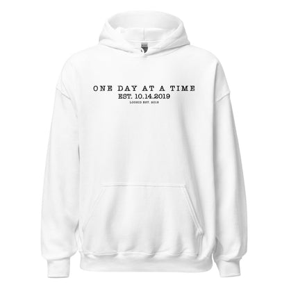 One Day At a Time Recovery Hoodie graphic detail (view 14)