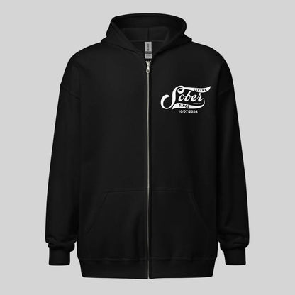 Sober Since Recovery Hoodie back view (view 7)