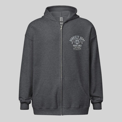 Sobriety Dept Zip Recovery Hoodie featuring the design (view 21)